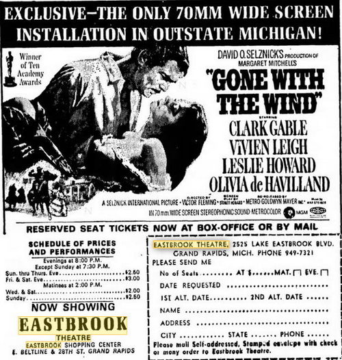 Eastbrook Theatre (The Orbit Room, Club Eastbrook) - 1968 Ad